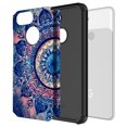 thumbnail image 2 of Google Pixel 3 Case With Tempered Glass Screen Protector, Kaesar Slim Hybrid Dual Layer Graphic Fashion Colorful Cover Armor Case for Google Pixel 3 (Mandala), 2 of 5
