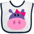thumbnail image 3 of Inktastic Girl Hippo Girls Baby Bib, 3 of 4