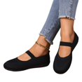 thumbnail image 5 of Womens Breathable Ventilated Knit Mesh Mary Jane Shoes, Elastic Single Strap Slip On Flats, Shock Absorbing Lightweight Daily Walking Footwear, 5 of 7