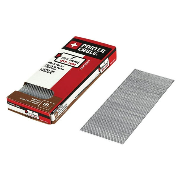 Porter Cable PBN182001 2" L 1000 Pieces 18 Gauge Brad Nails