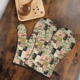 thumbnail image 5 of Pioneer Flower Floral Print Pattern Oven Mitt 2-Pack Set, Heat Resistant Kitchen Gloves, 7.7" X 12", 5 of 6