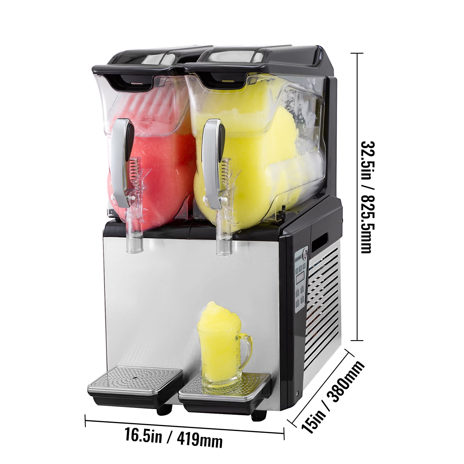 VEVOR Slushy Machine 1014 oz. Triple Bowl Margarita Frozen Drink