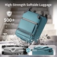 thumbnail image 4 of Ktaxon 20" Carry-on Luggage Softside Suitcases Oragnizer Bag with 360° Spinner Wheels Lightweight Travel Suitcase, Peacock Blue, 4 of 11