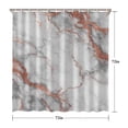 thumbnail image 5 of White Gray Rose Gold Marble Pattern Shower Curtain 72"x72" ,Bathroom Decorative Shower Curtains Set with 12 Hooks,Modern Waterproof Washable Shower Curtain, 5 of 6