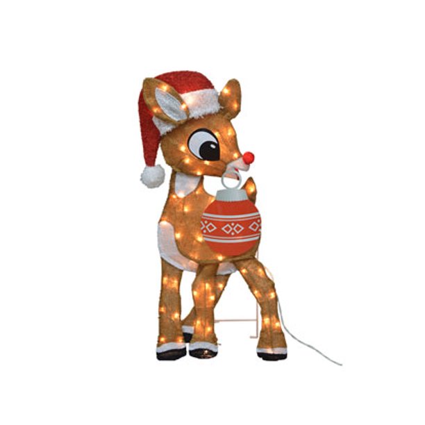 32" Rudolph 2D LED Lights PreLit Yard Art Décor Rudolph Ornament