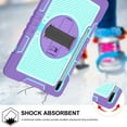 thumbnail image 6 of Dteck Case for Samsung Galaxy Tab S7 FE 12.4 in 2021 SM-T730/T736B / Galaxy Tab S7 Plus 2020 Case SM-T970/T975/T976, Rugged Shockproof Case with Shoulder Strap + Pencil Holder, Purple + Mint, 6 of 9