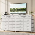 thumbnail image 2 of LainTene Fabric Dresser with 12 Drawers Dresser for Bedroom Chests of Drawers Storage Tower for Living Room, White, 2 of 10