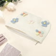 thumbnail image 3 of Unique Bargains 1 Pc Flower Print Drawstring Makeup Bag for Vacation Business Travel Canvas white, 3 of 6