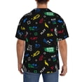 thumbnail image 3 of Balery Gamepads Camisa Casual de Manga Corta con Botones para Hombre, Texturizada, Estilo Cubano, para Playa, Verano-Large, 3 of 5