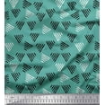 thumbnail image 1 of Soimoi Cotton Jersey Fabric Triangle Block Print Fabric by The Yard 58 Inch Wide, 1 of 1