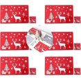 thumbnail image 3 of Winter Holiday Christmas Placemat Washable Table Place Mat Sets Of 6 Plus 6 Cup Mats For Kids-elk, Christmas Tree, 3 of 5