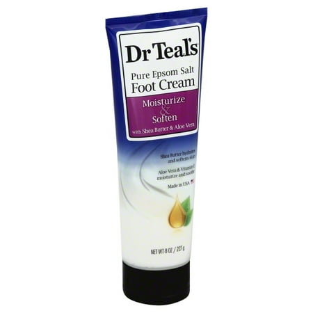 Dr. Teal's Shea Enriched Foot Cream, 8 oz (Best Foot Rub Lotion)