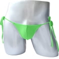 thumbnail image 3 of Prolriy Strings pour Femmes Taille Ajustable Hommes Cordon de Serrage Lisse Culottes Bikini Taille Basse String pour Femmes Vert, 3 of 4