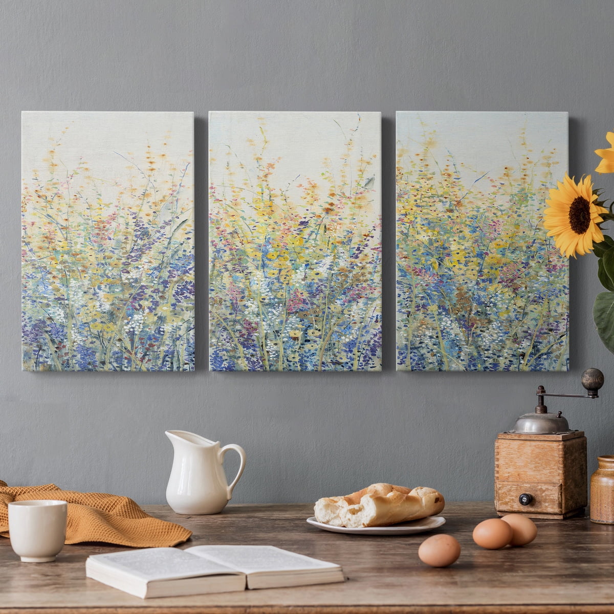 Wildflower Panel I Premium Gallery Wrapped Canvas - Ready to Hang - 40 x 60 Each