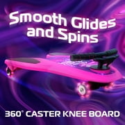 Melo Pink Spinner Shark Kneeboard Toy for Kids 6 Years and up, 74 mm wheels