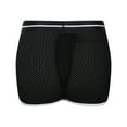 thumbnail image 3 of IWRICH Underwear for Men Mesh Loose Boxer Briefs Ice Silk Bulge Enhancing Pouch Shorts Black XL, 3 of 6