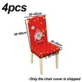 thumbnail image 2 of 4 pcs Couverture de Chaise Imprimée de Noël Amovible et Lavable Table et Housses de Chaise (Style 2), 2 of 5
