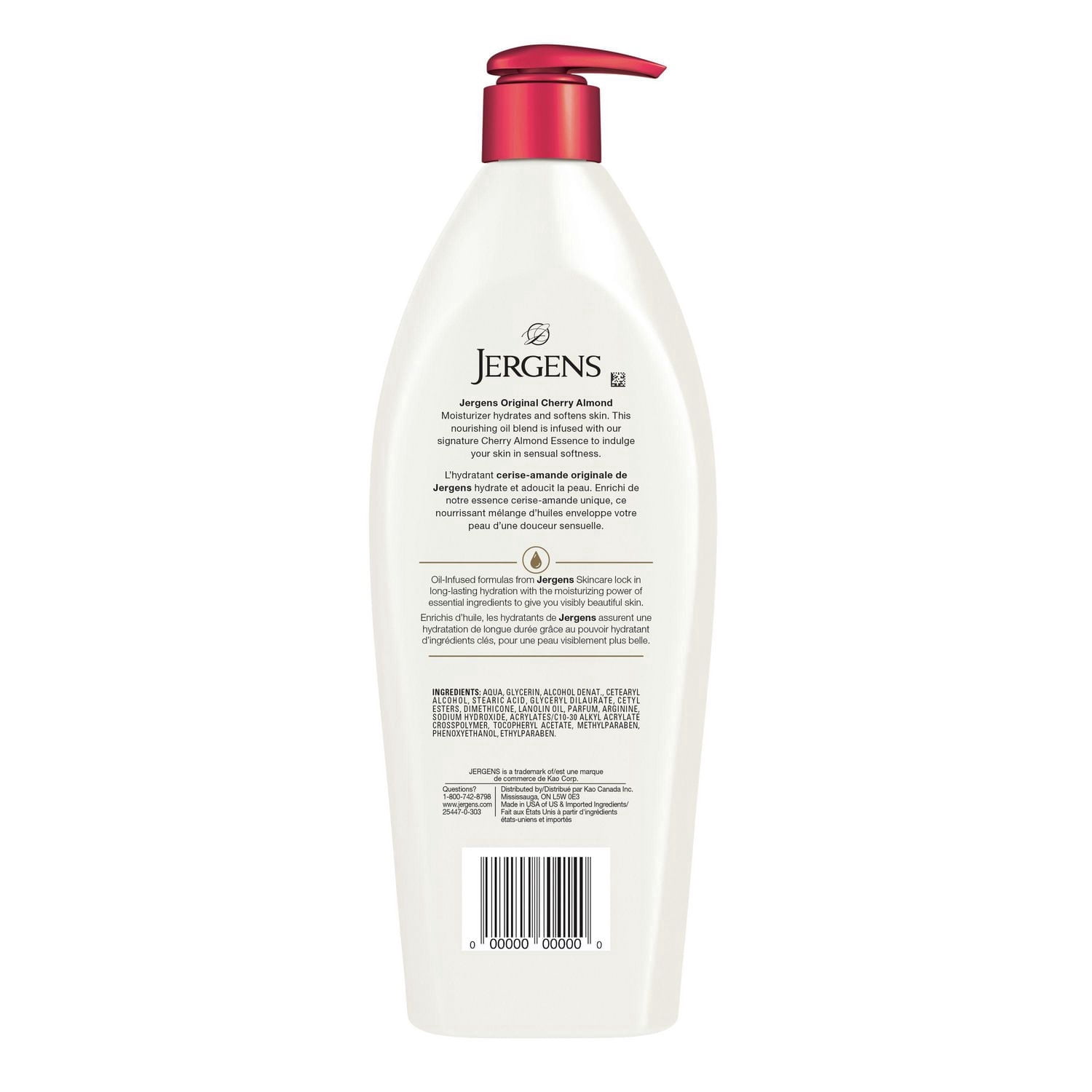 Format Boni Jergens Hydratant et Lotion pour le Corps Cerise-Amande Originale pour Peau Sèche