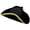 Gold lace and black, variant on Yvsxxv Gold Trim Black Colonial Tricorn Pirate Hat Party Headwear 1Pc