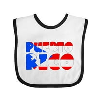 Inktastic Puerto Rico Flag in Text Boys or Girls Baby Bib