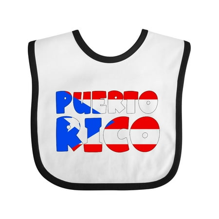 

Inktastic Puerto Rico Flag in Text Gift Baby Boy or Baby Girl Bib