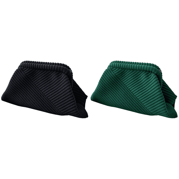 Bolso Mano Noche Con Nube A Rayas Pana Moderno Y Versátil Bandolera Elegante para Mujer (negro)Negro