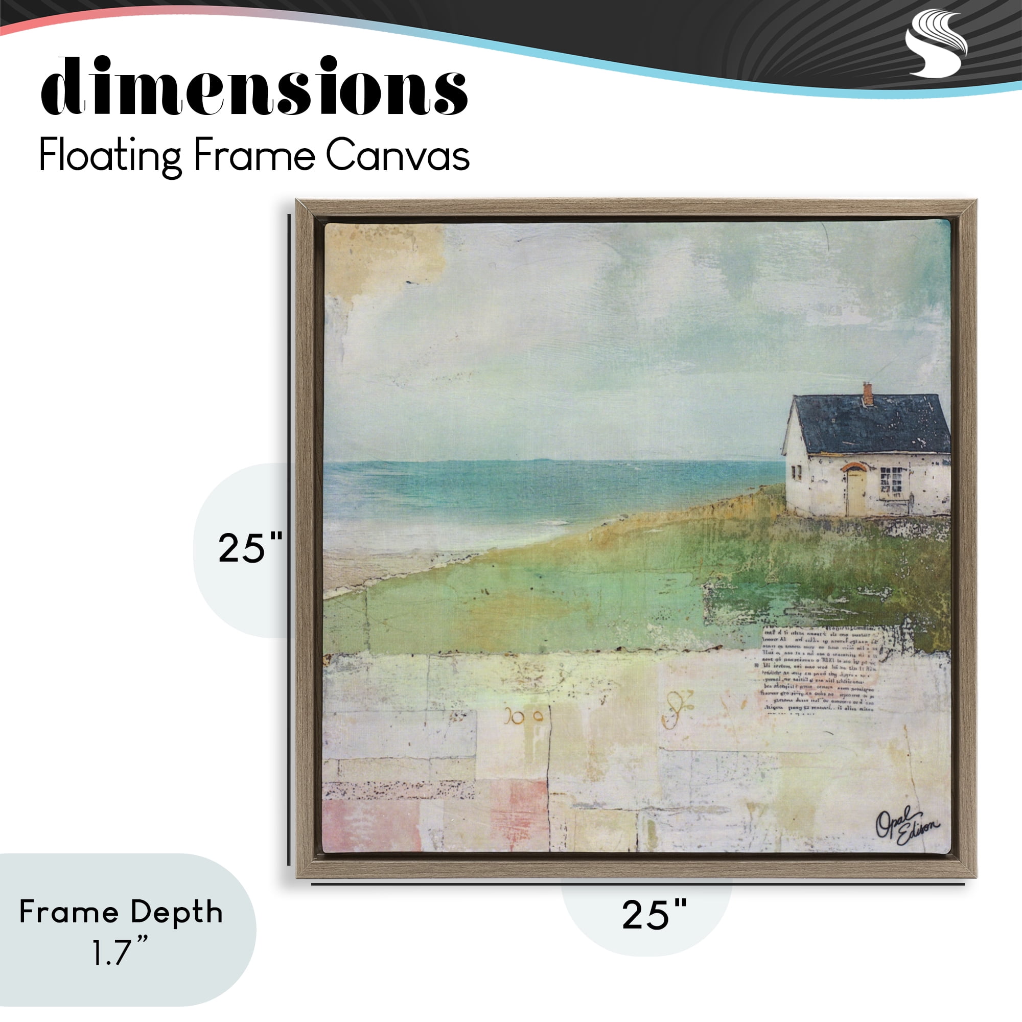 Stupell Industries Quiet Place By The Coast Brown Framed Floater Canvas Wall Art, design by Opal Edison