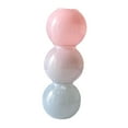 thumbnail image 1 of Jarrón de vidrio con burbujas, jarrón de vidrio portátil para flores para fiestas, bodas y dormitorios. rosa gris claro, 1 of 9