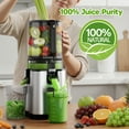 thumbnail image 5 of Aeitto Cold Press Juicer, Juicer Machines with 5.9" Extra Wide Feed Chute, 3-IN-1 Strainers (Juice & Sorbet & Nut Milk), Slow Masticating Juicer Easy to Clean, High Juice Yield, 5 of 10