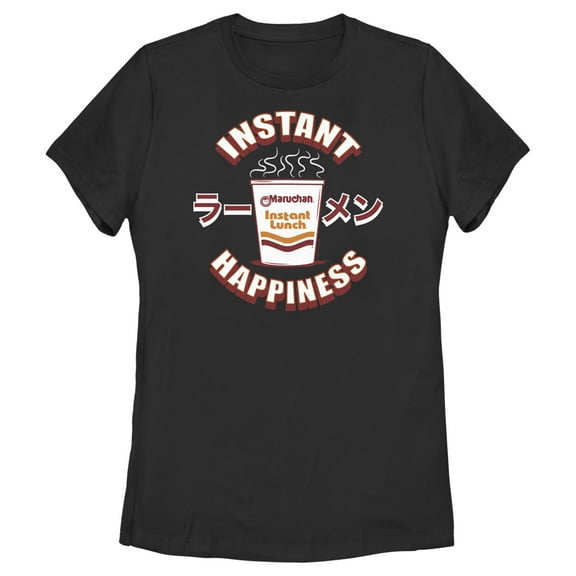 Women's Maruchan Instant Happiness  Graphic Tee Black 2X Large