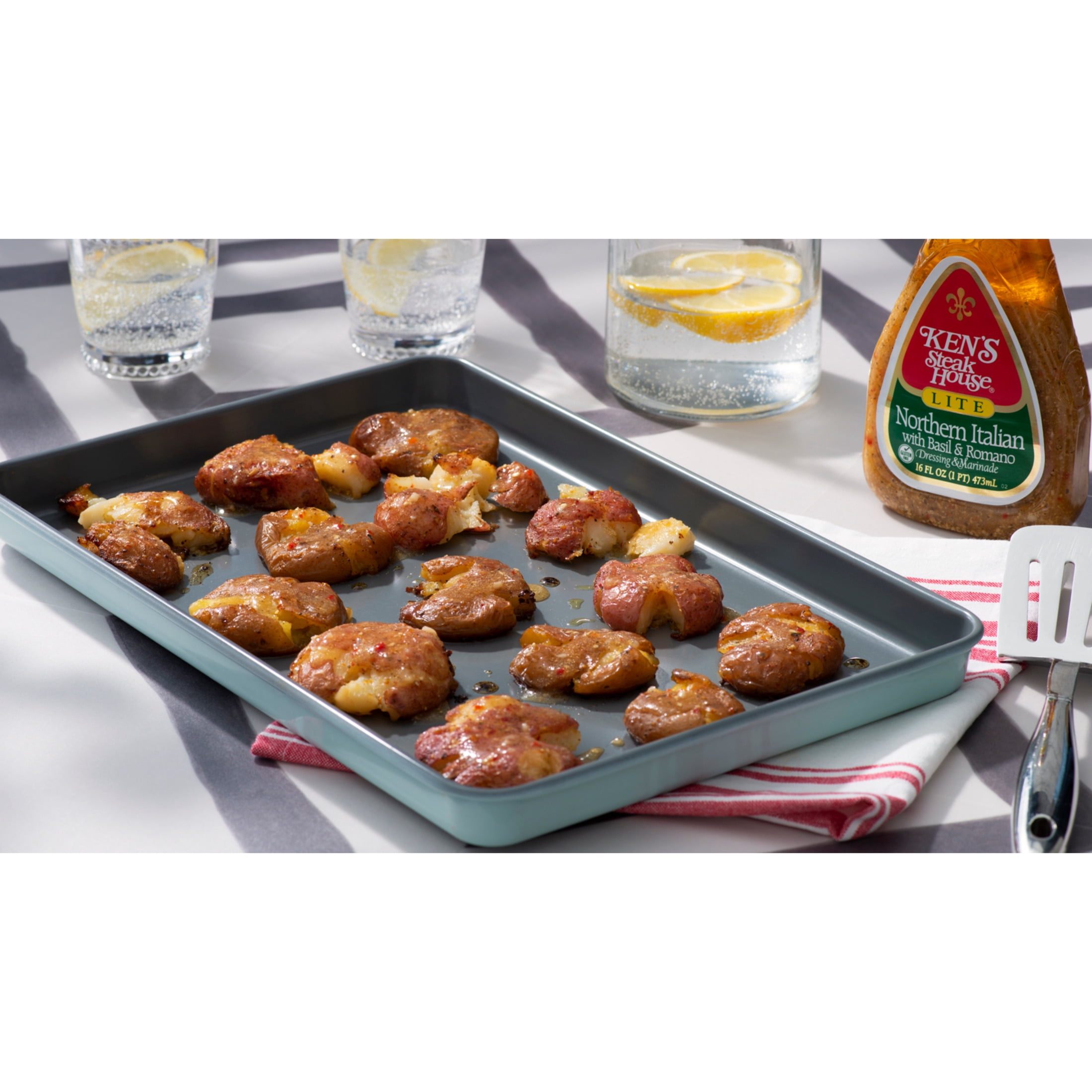 (3 pack) Ken's Steak House® Lite Northern Italian with Basil & Romano Salad Dressing & Marinade 16 fl oz