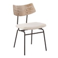 thumbnail image 7 of LumiSource Brown Metal, Cream Noise Fabric, White Washed Wood Walker Chair - Set of 2, 7 of 7