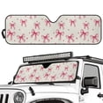 thumbnail image 2 of Yuyamidu Pink Bow Windshield Sun Shade for 2018-2024 Jeep Wrangler JL JLU & Gladiator JT, Cute Sunshades Heat Shield Car Front Window Sunshade, 2 of 7