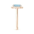 thumbnail image 3 of ANGARA Natural Rectangular 1.85 ct Aquamarine Cathedral Style Cocktail Ring in 14K Rose Gold for Women (Size-9x7mm) | March Birthstone, Anniversary, Jewelry Gift for Women | Natural Aquamarine Ring, 3 of 10