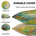 thumbnail image 6 of Outdoor Waterproof Pillow Covers Pack of 2, Modern Summer Plant Country Oil Painting Birch Decorative Throw Pillowcases Cushion Covers for Garden Patio Tent Sofa Couch, 20x12 inch, 6 of 8