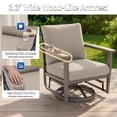 thumbnail image 5 of Muphyers 8 Piece Aluminum Patio Furniture, Swivel Rocking Chairs Set with Ottomans, 26.5" Wide Seat Bistro Set, 400LBS 5.1" Cushions 3.3" Armrest Patio Conversation Set for Backyard Deck,Khaki, 5 of 11