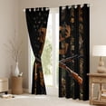thumbnail image 3 of Manfei Camouflage US Flag Black Out Curtains for Child, Hunting Animal Wildlife Curtains Pack of 2 (42x63 Each), Initial L Letter Bedroom Curtains, Living Room Curtains Decor, 3 of 6