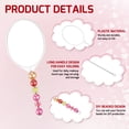 thumbnail image 3 of Uxcell 4 Pack Beadable Mirrors with Handle, 7.7 Inch Long Oval Shape Bead Mirror Bars Removable for DIY Crafts(White), 3 of 7
