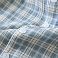 thumbnail image 5 of Dagugfen Pajamas for Men Set 2 Piece Button down Shirts Shorts Plaid Casual Thin Comfy Sleepwear Outfits, 5 of 8