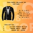 thumbnail image 4 of Kids Funny Tuxedo Long Sleeve T-Shirt Black, Bowtie & Buttons, Youth Large, 4 of 4
