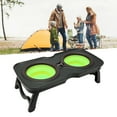 thumbnail image 1 of Tazones De Perros Elevados Plegables Con Soporte, ABS, PP, TPE, Portátil, Fácil De Limpiar, Tazones Para Perros Dobles Dobles, Para Mascotas Pequeñas Y Medianas, Suministros De, 1 of 7