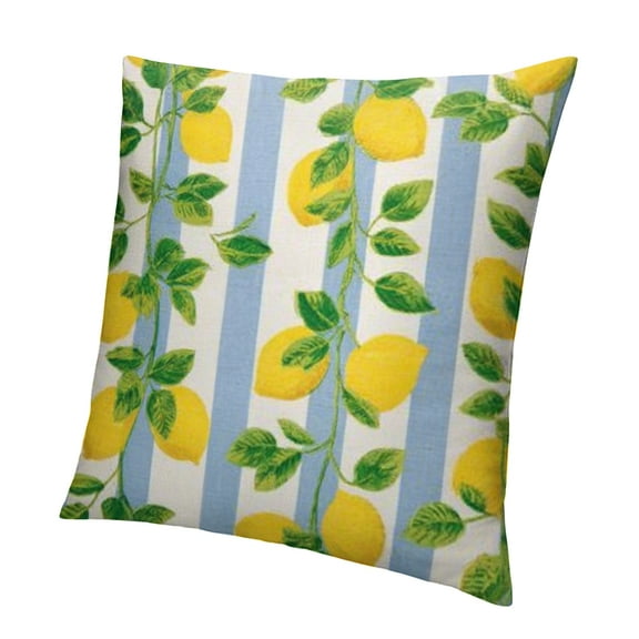 Autua Lemon Folkart Pillow for Home Decor Aesthetic Furnishing 12x12in