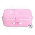thumbnail image 4 of Mavis Laven Doll Suitcase Children Toy Accessory Cute Plastic Rolling Suitcase Mini Luggage Box Pink, 4 of 9