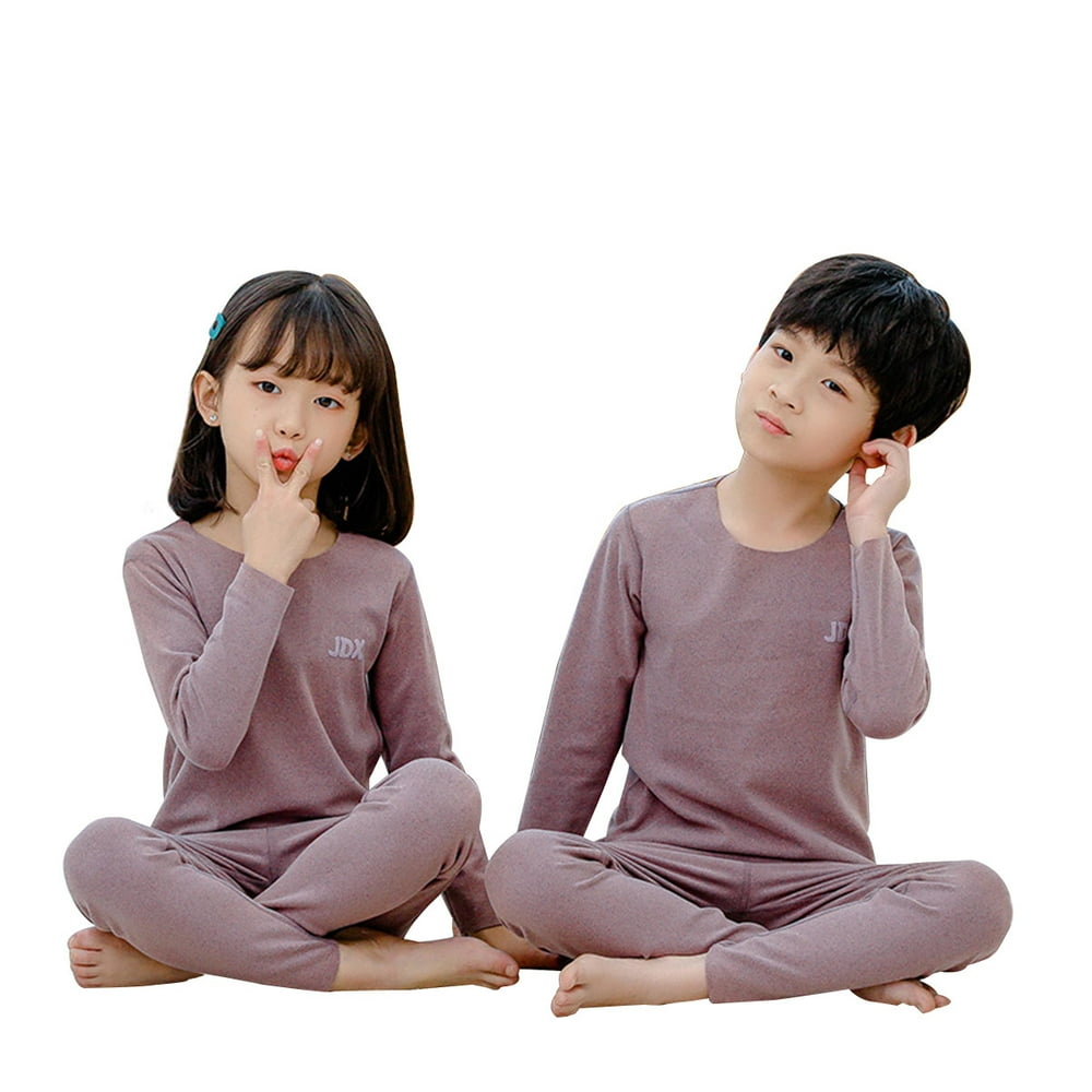 HAWEE Boys and Girls Thermal Underwear Kids Long Johns Set with Fleece