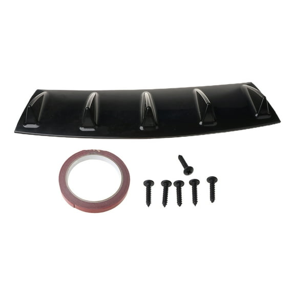 Universal Car Rear Bumper Lip Diffuser 5 Fin Fin Style Car Black Bumper Spoiler Lip Splitter Car-Styling