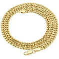 thumbnail image 3 of 4mm 14k Yellow Gold Plated Flat Cuban Link Curb Chain Necklace, 30 inches, 3 of 7