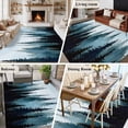 thumbnail image 5 of 6'x9' Area Rugs, Forest Turquoise Indoor Outdoor Area Rug for Living Room Bedroom, Retro Trees Silhouette Landscape Washable Bathroom Rugs Kitchen Floor Carpet Mats Home Decor Aesthetic, 5 of 8