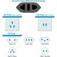 thumbnail image 2 of 【3pcs】 Travel Adapter, France to USA Plug Adapter, USA Plug Adapter, USA Adapter, Canada Plug Adapter, Universal American/China/Japan/Canada/Mexico Plug Adapter, 2 of 5