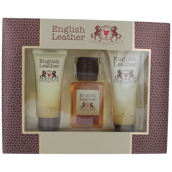English Leather 3 Pc. Gift Set ( Body Splash 3.4 Oz After Shave Balm 2 Oz Body Wash 2.5 Oz )