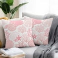 thumbnail image 5 of Outdoor Waterproof Pillow Covers Pack of 2, Coral Sea Snail Starfish Pink Costal Silhouette Pattern Decorative Throw Pillowcases Cushion Covers for Garden Patio Tent Sofa Couch, 18x18 inch, 5 of 8